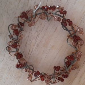 NIB Partylite Beaded Autumn Wreath J118